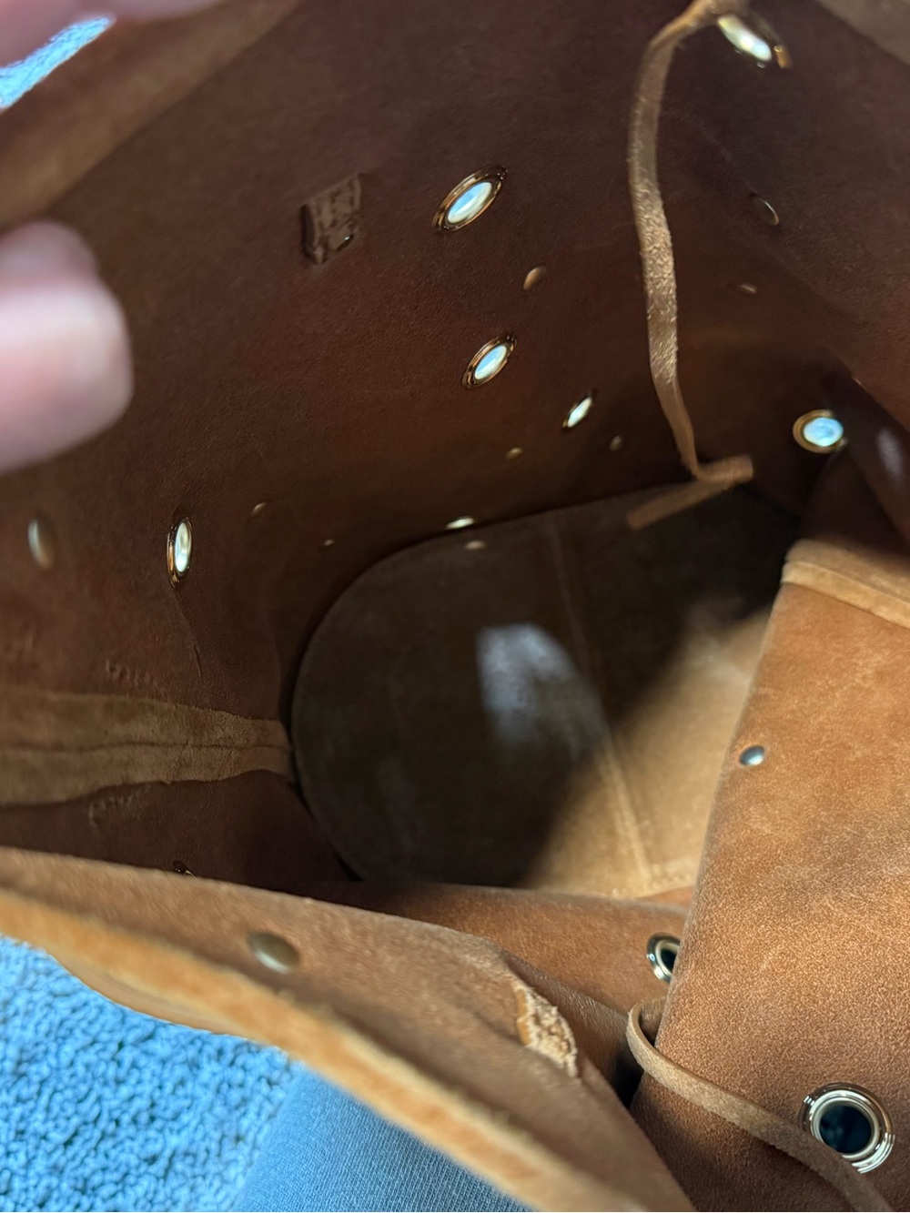 J. Crew Berkeley belted bucket bag in studded suede - Picture 6 of 7